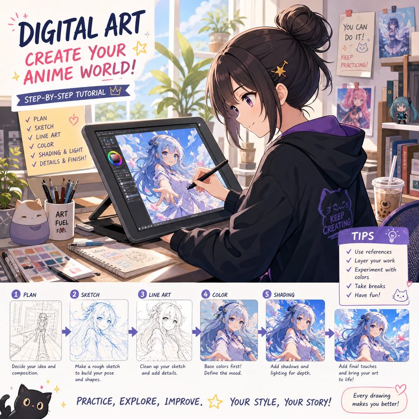 日本三级AI动漫教程-零基础创作动漫插画